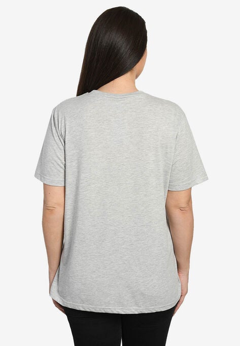 Disney Women's Minnie Mouse Sitting Short Sleeve T-Shirt Gray, , on-hover image number null