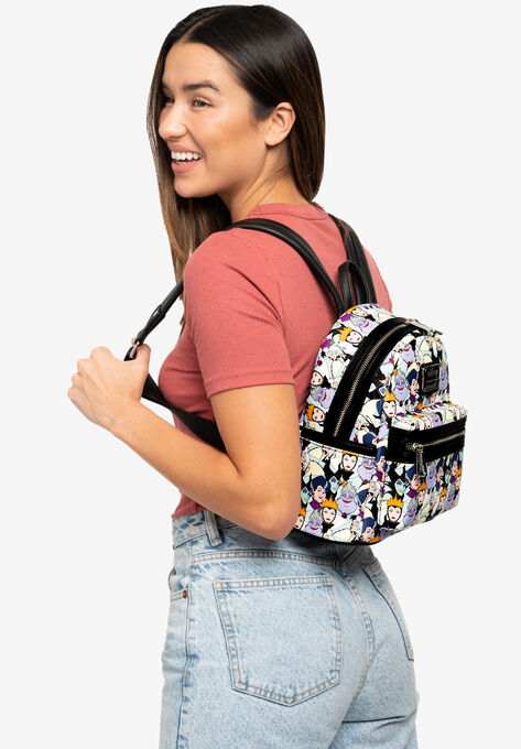 Loungefly x Disney Villains Mini Backpack Handbag All-Over Print Cruella De  Vil