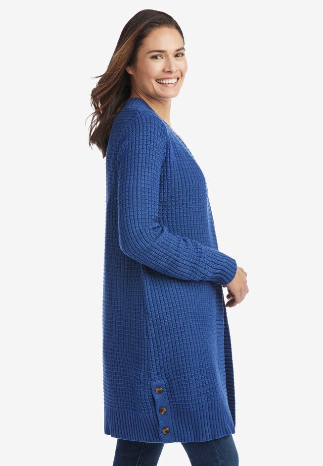 Button Hem Cardigan, , alternate image number null