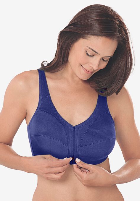 3-Pack Front-Close Cotton Wireless Bra, , alternate image number null
