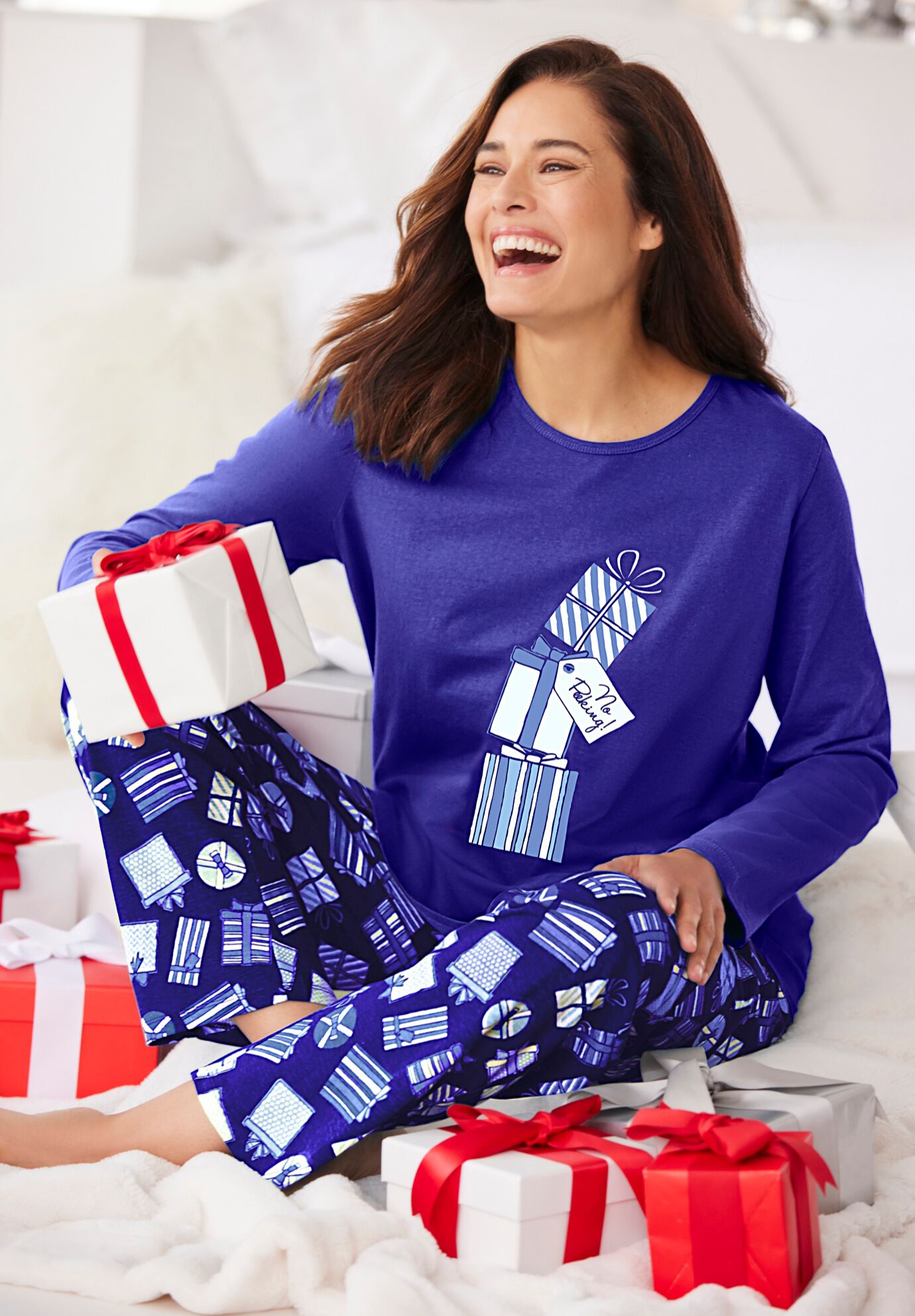 Long Sleeve Knit PJ Set, , alternate image number 6