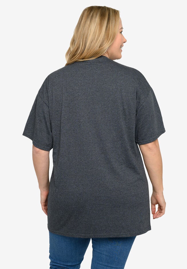 Disney Mickey Mouse Varsity T-Shirt Charcoal Gray T-Shirt, , on-hover image number 1