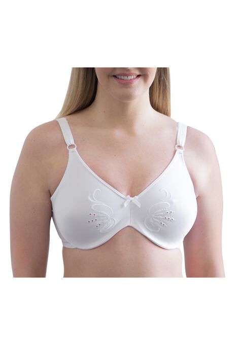 Rago Full Figure Underwire Minimizer, WHITE, hi-res image number null
