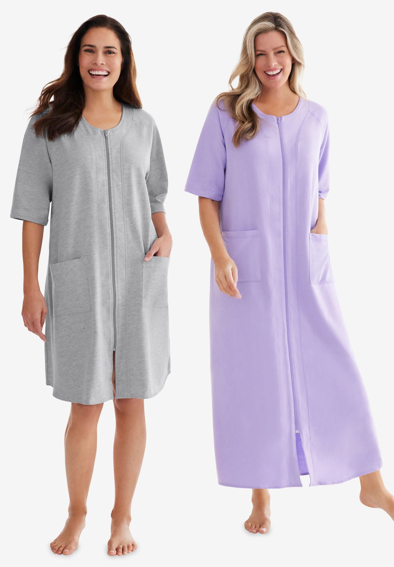Short zip up robe 2025