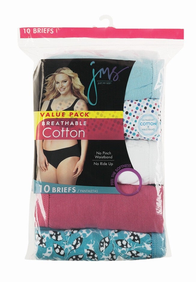 Women'S Cotton Brief, Assorted Underwear, 10 Pack, , alternate image number null
