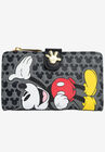 Loungefly X Disney Women'S Mickey Mouse Snap Flap Wallet Black Red Icons Wallet, , alternate image number 2