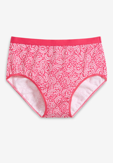 Cotton Full Brief Panty, SWIRLS PURPLE, hi-res image number null