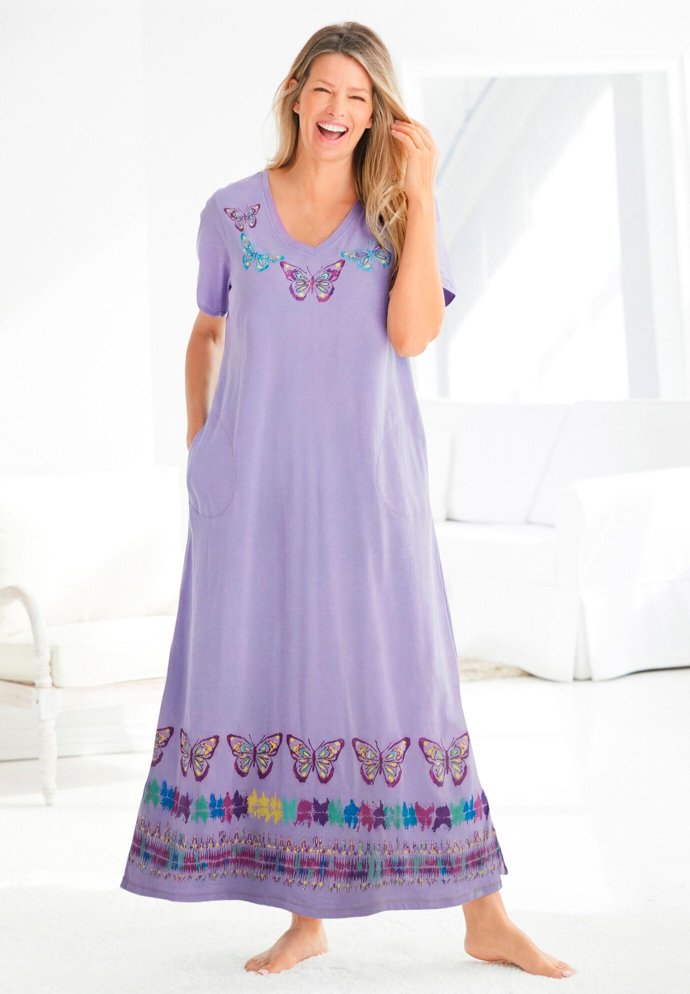 Long T-Shirt Lounger, , alternate image number 5