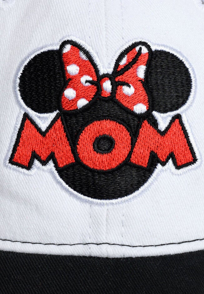 Minnie Mouse Mom Baseball Hat Black & White, , alternate image number null