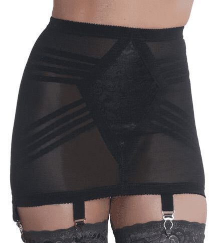 Firm Shaping Open Bottom Girdle with Side Zipper, BLACK, hi-res image number 0