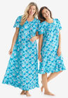 Long Floral Print Cotton Gown, , alternate image number null
