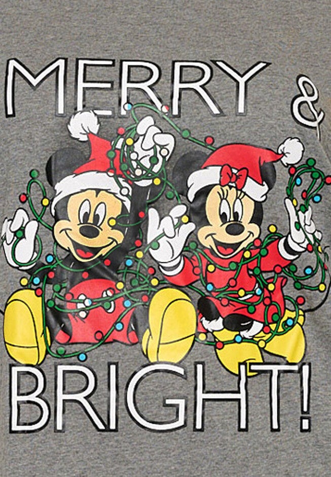 Disney Christmas Mickey & Minnie Sleep Night Pajamas T-Shirt, , alternate image number 3