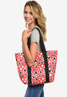 Disney Mickey & Minnie Mouse Women's Zip Tote Bag, RED, hi-res image number 0