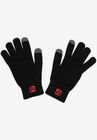 Adult Unisex Disney Mickey Mouse Knit Beanie Hat & Texting Gloves Black 2-PC Set, , alternate image number null