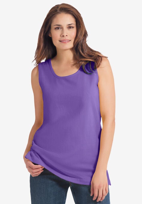 Perfect Scoop-Neck Tank, PETAL PURPLE, hi-res image number null
