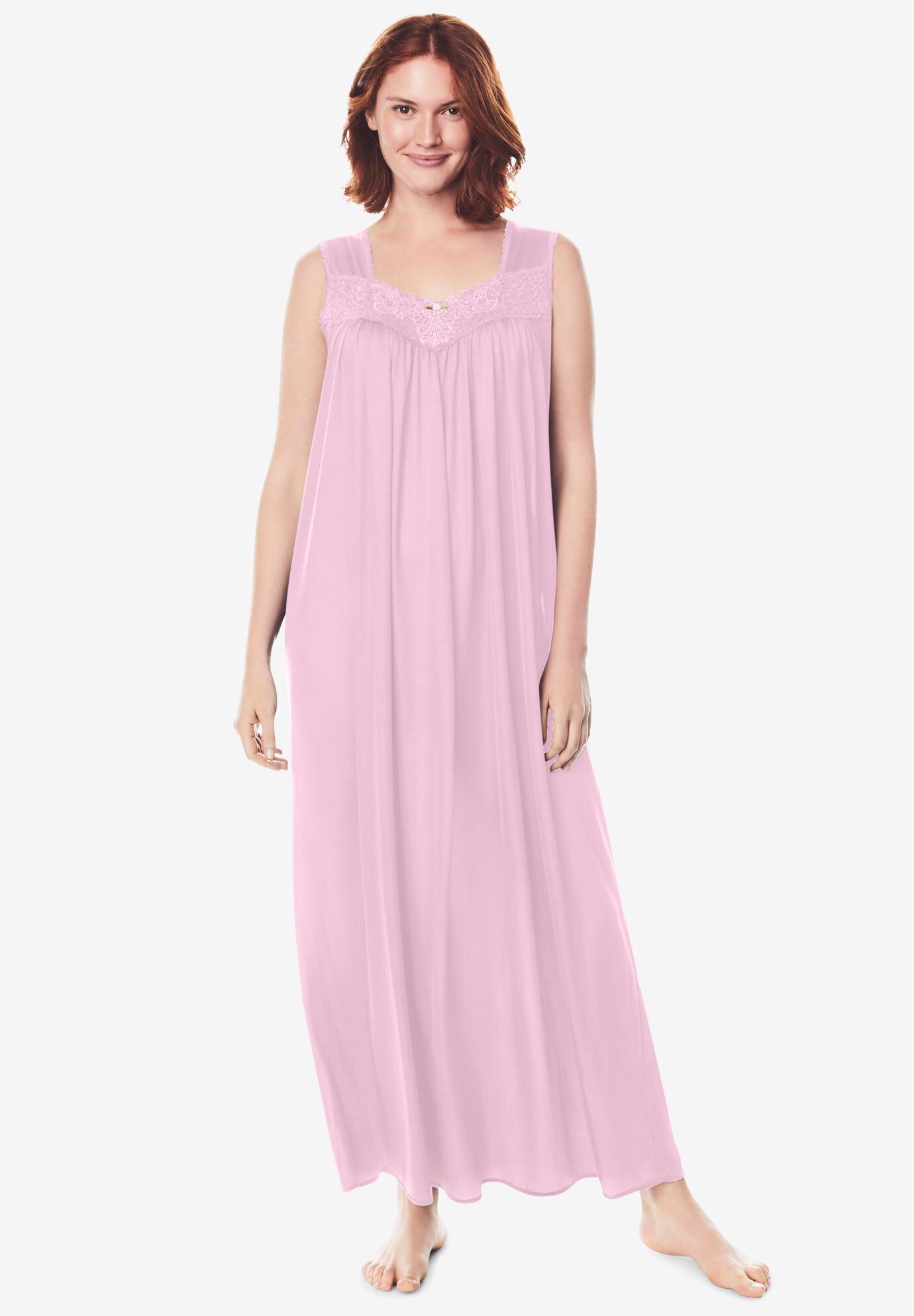 Long Tricot Knit Nightgown | Swimsuits 