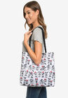 Disney Mickey & Minnie Mouse Tote Bag Carry-On Travel Beach Bag, WHITE, hi-res image number 0