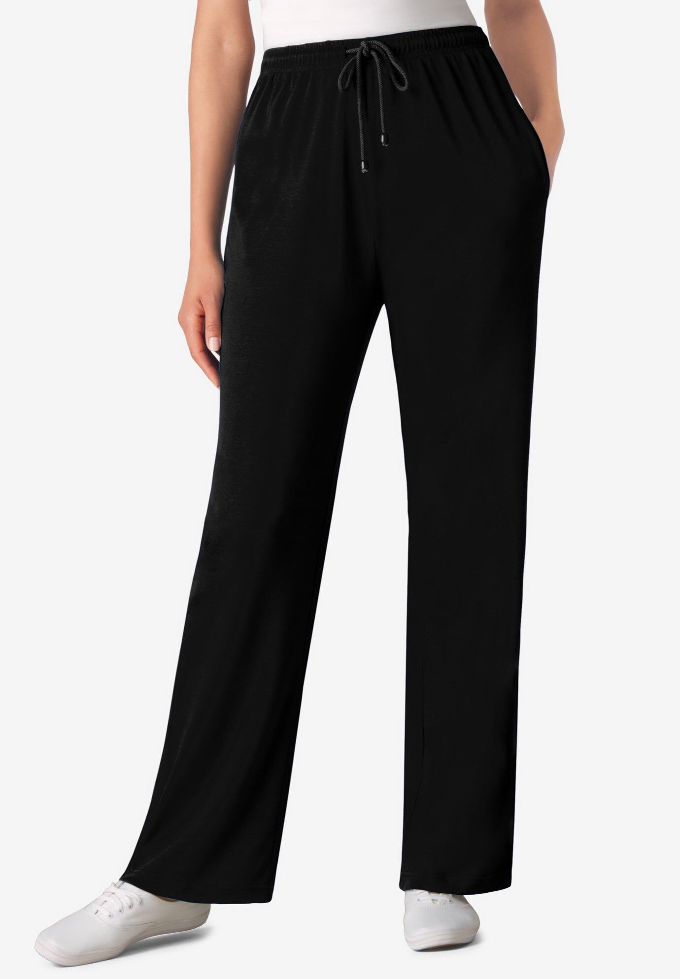 Sport Knit Straight Leg Elastic Pant
