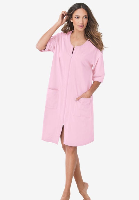 zip front terry cloth robe
