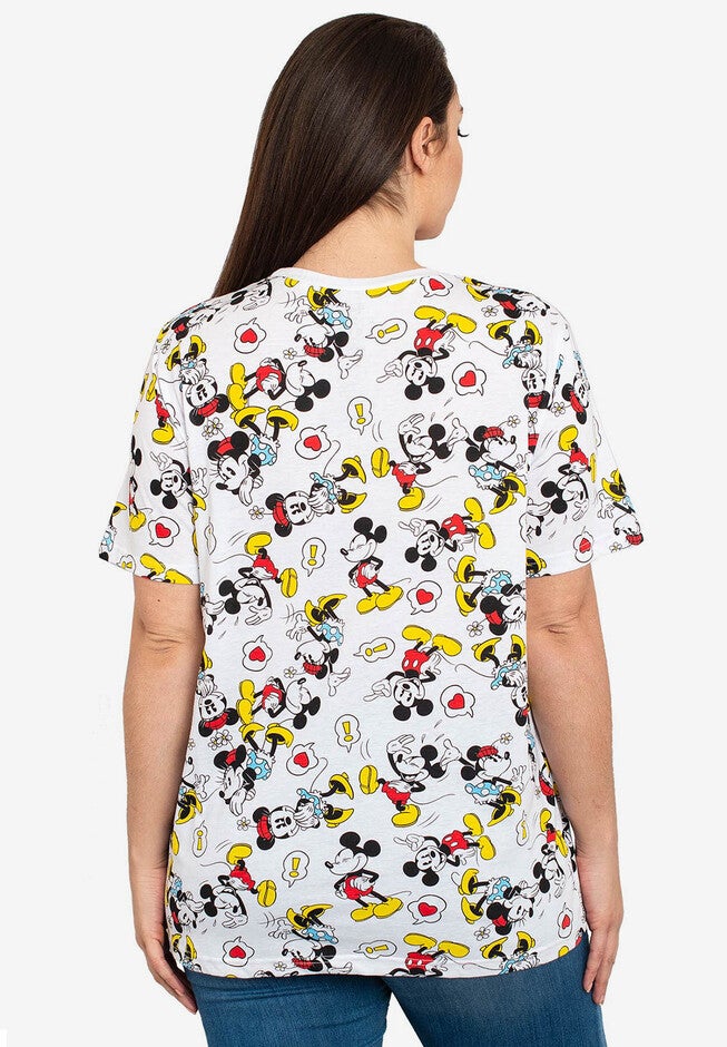 Mickey & Minnie Mouse All-Over T-Shirt, , on-hover image number null