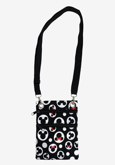 Disney Mickey & Minnie Mouse Passport Bag All-Over Print Travel Crossbody Purse, , alternate image number null
