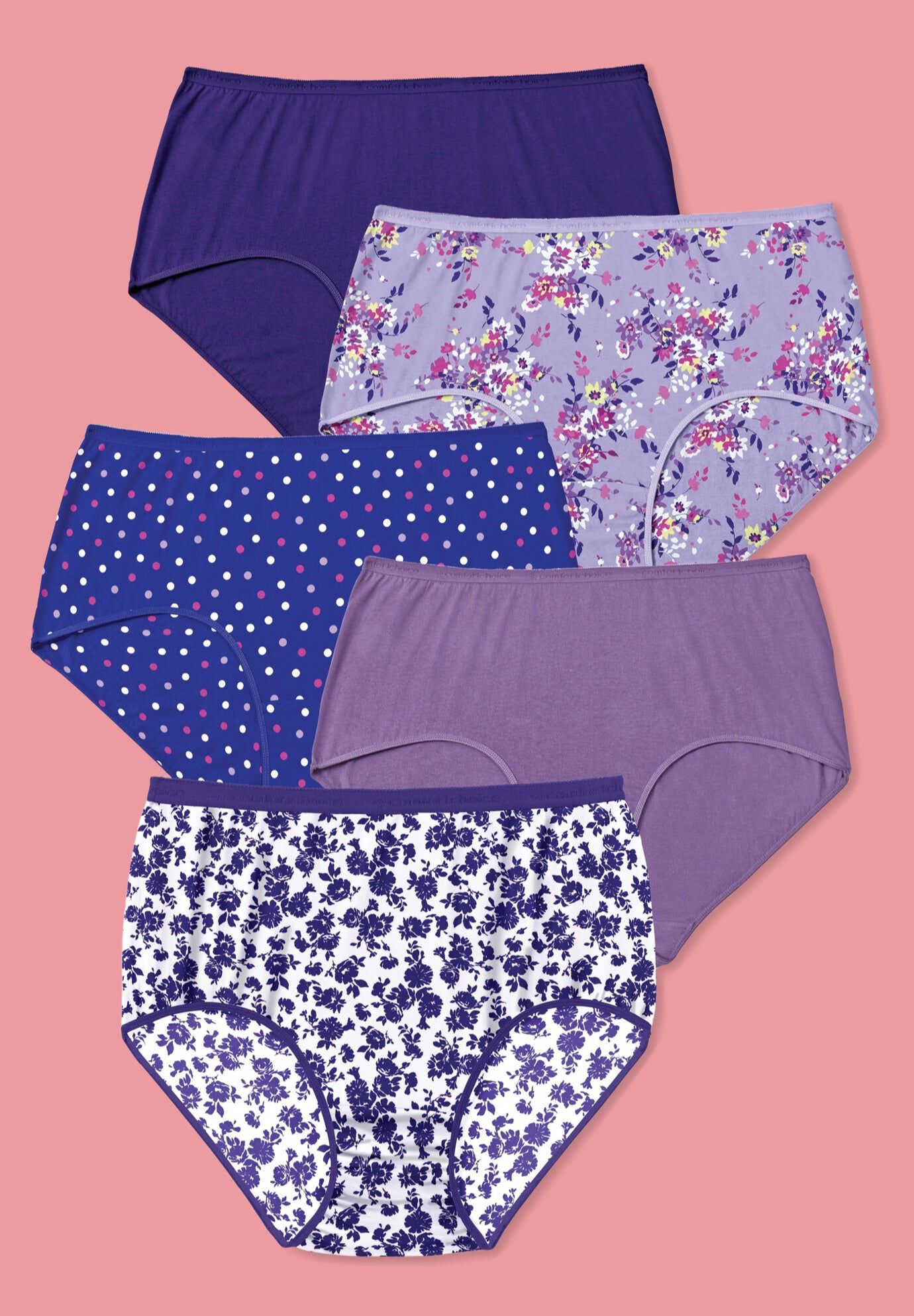 Cotton Brief 5-Pack, DITSY PACK, hi-res image number 0
