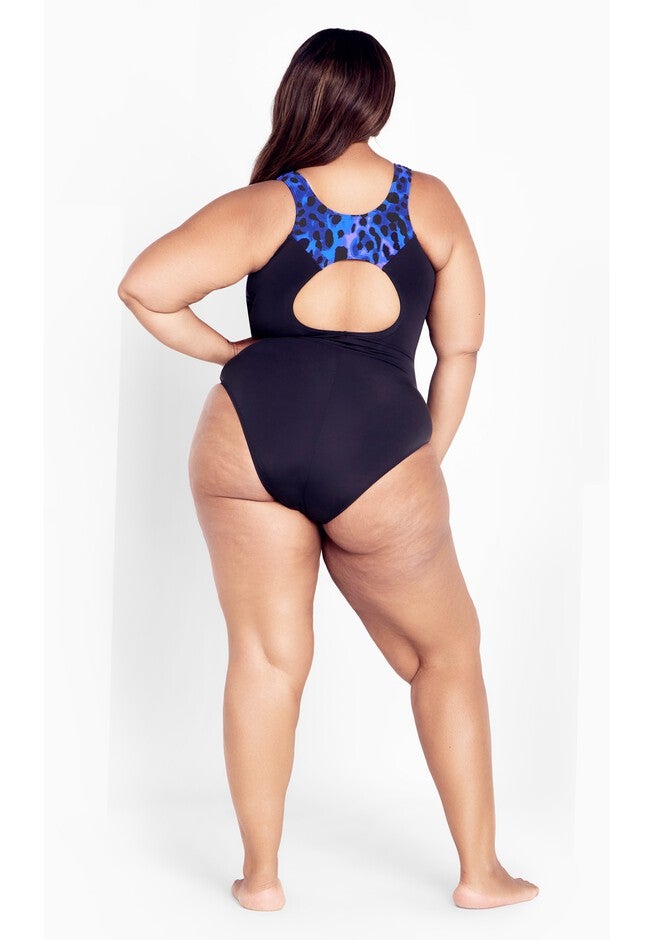 Tia Spliced Print 1 Piece, BLACK PRINT, on-hover image number null