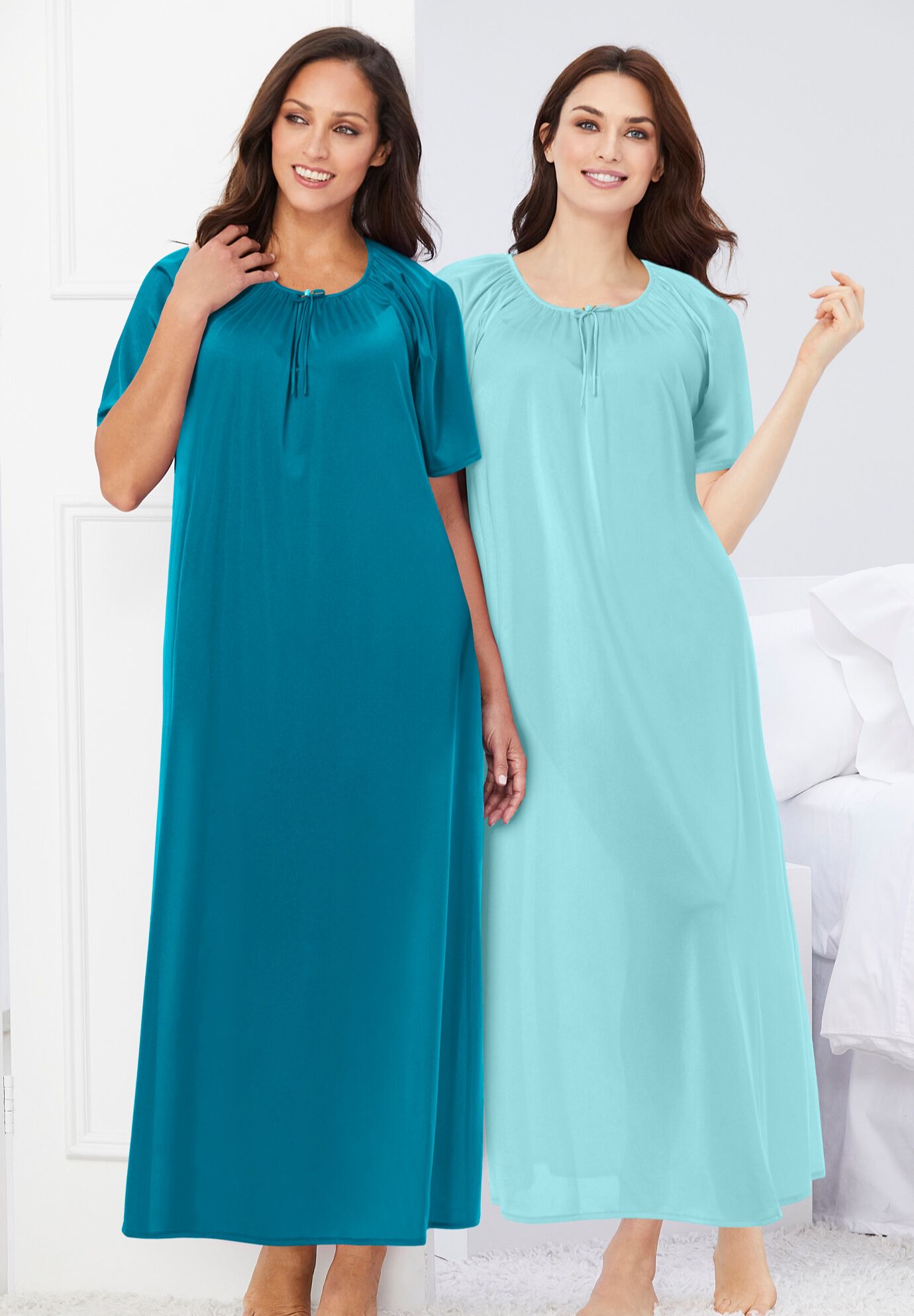 2-Pack Long Silky Gown, , alternate image number 4
