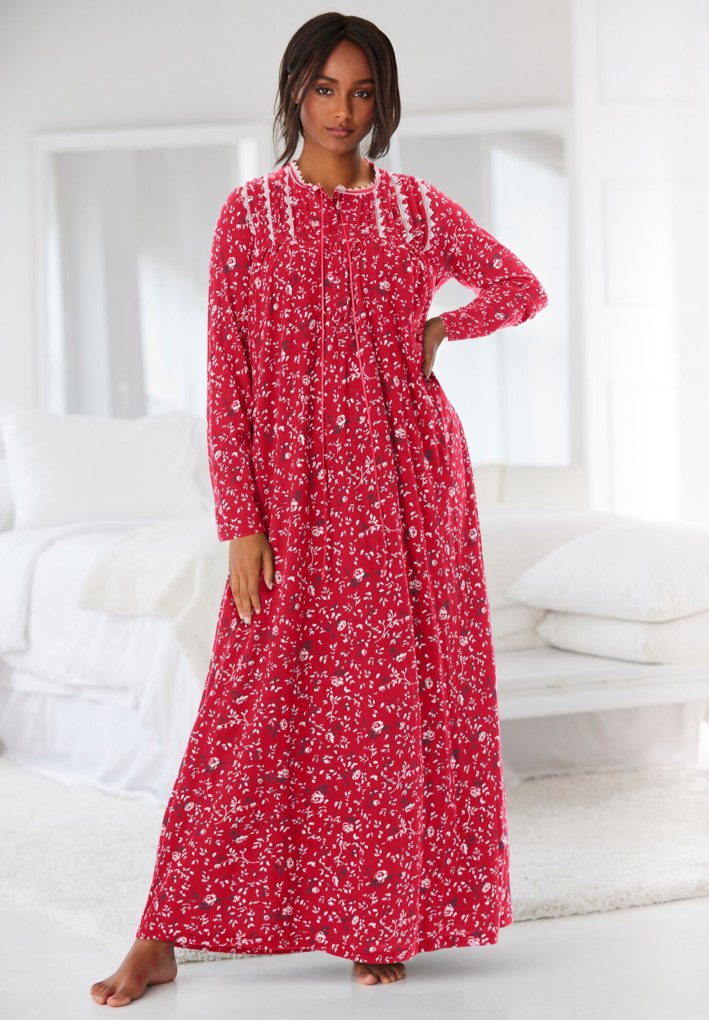 Floral Knit Gown , , alternate image number 6
