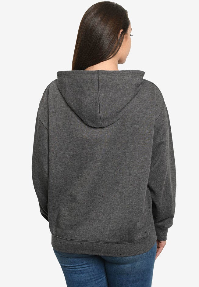 Disney Minnie Mouse Red Bow Hoodie Sweatshirt Charcoal, , on-hover image number null
