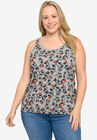 Disney Minnie Mouse Tank Top Shirt All-Over Print Red T-Shirt, GREY, hi-res image number 0