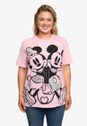 Mickey And Minnie Mouse Back To Back T-Shirt Pink, , alternate image number null