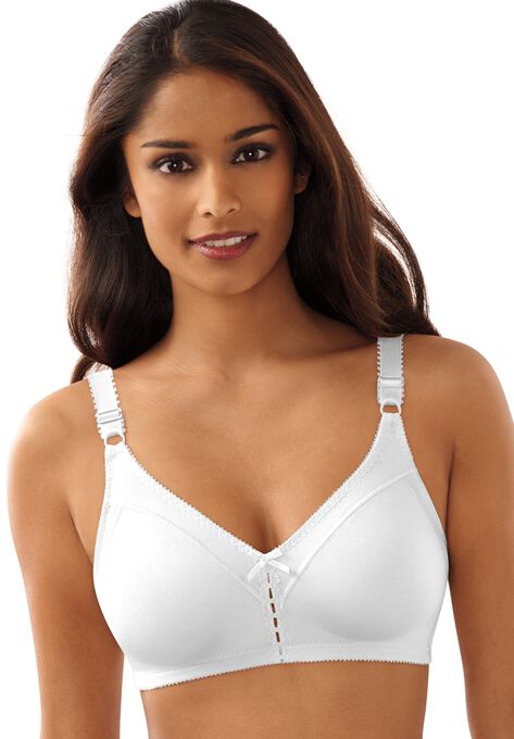 Double Support® Cotton Wirefree Bra DF3036, WHITE, hi-res image number null
