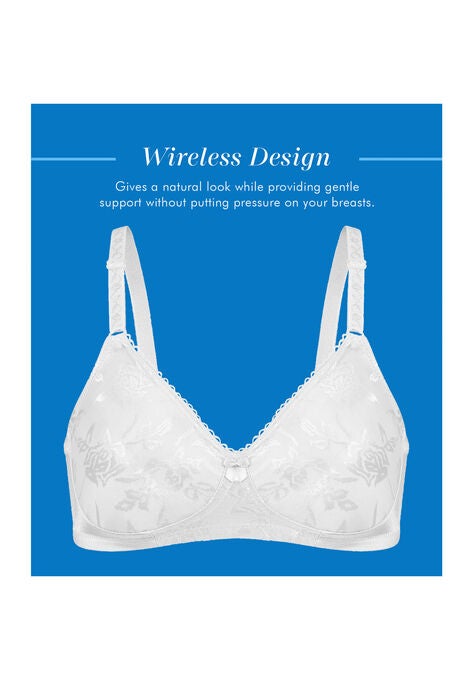 Bestform 5006222 Floral Jacquard Wireless Soft Cup Bra With Lightly-Lined Cups, , alternate image number null