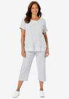 Striped Inset & Capri Set, , alternate image number null