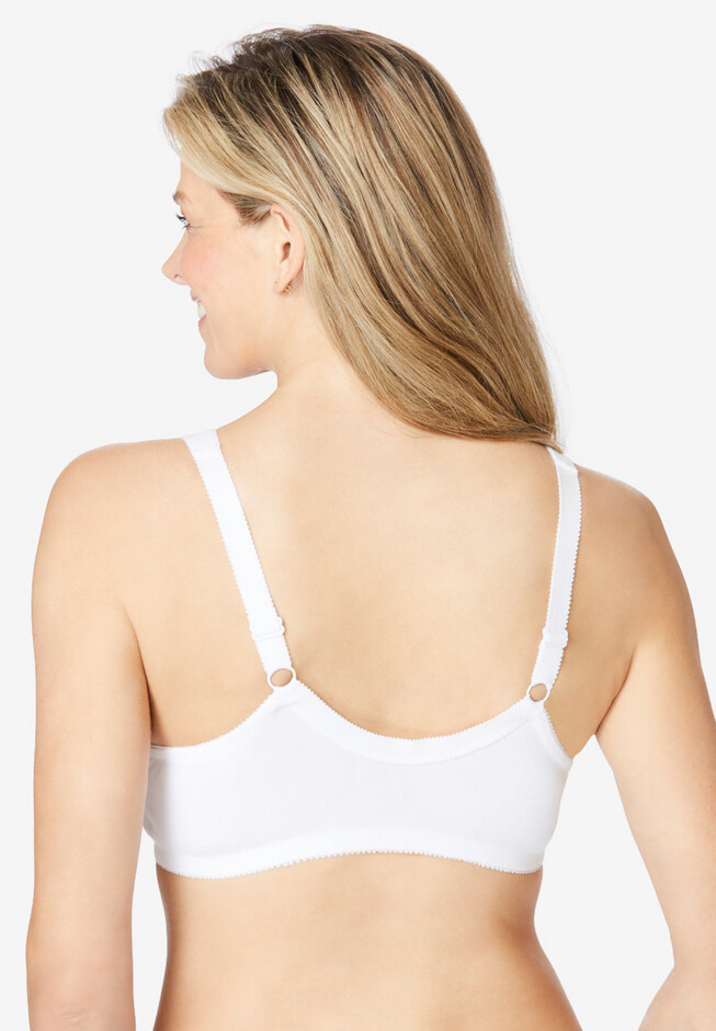 Catherines Simply Cool No Wire Bra Mesh White 44B