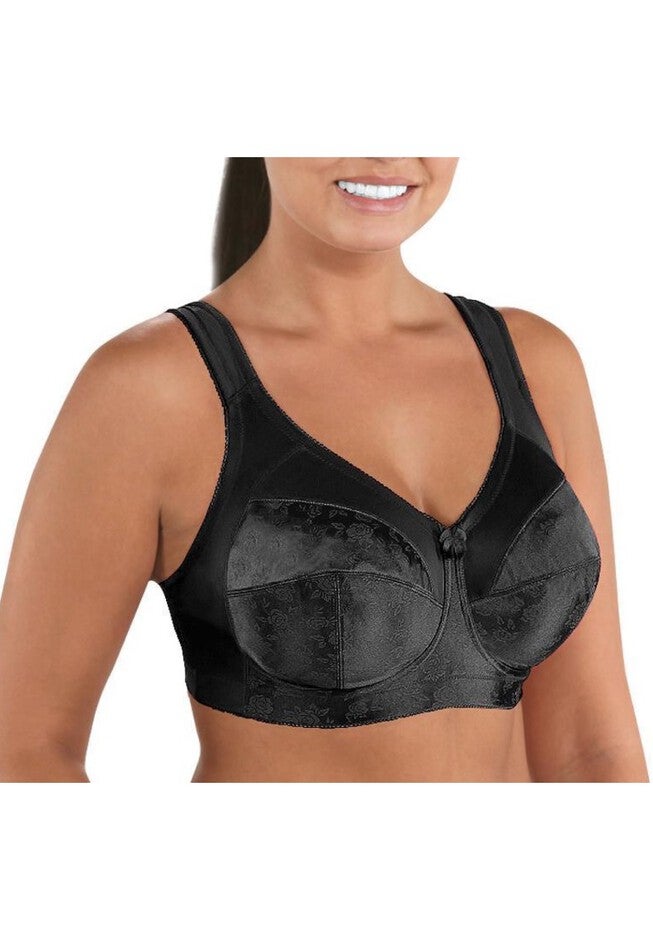 Full Figure Super Support Soft Cup Bra, BLACK, hi-res image number null