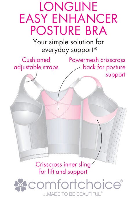 Easy Enhancer® Wireless Longline Posture Bra , , alternate image number null