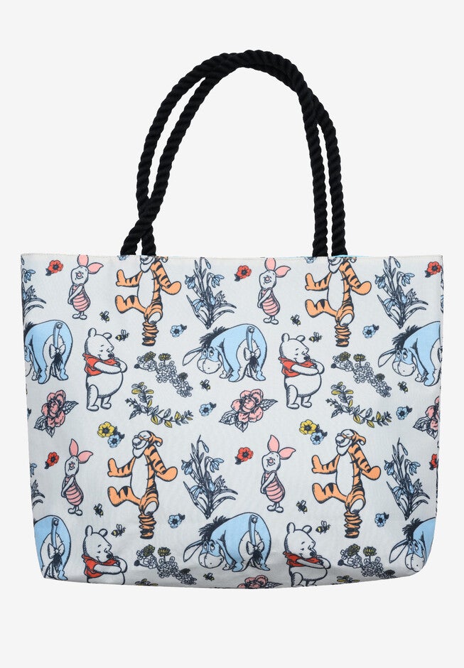 Winnie The Pooh Rope Tote Bag All-Over Print Carry-On Travel Eeyore Piglet Tote Bag, , on-hover image number 1