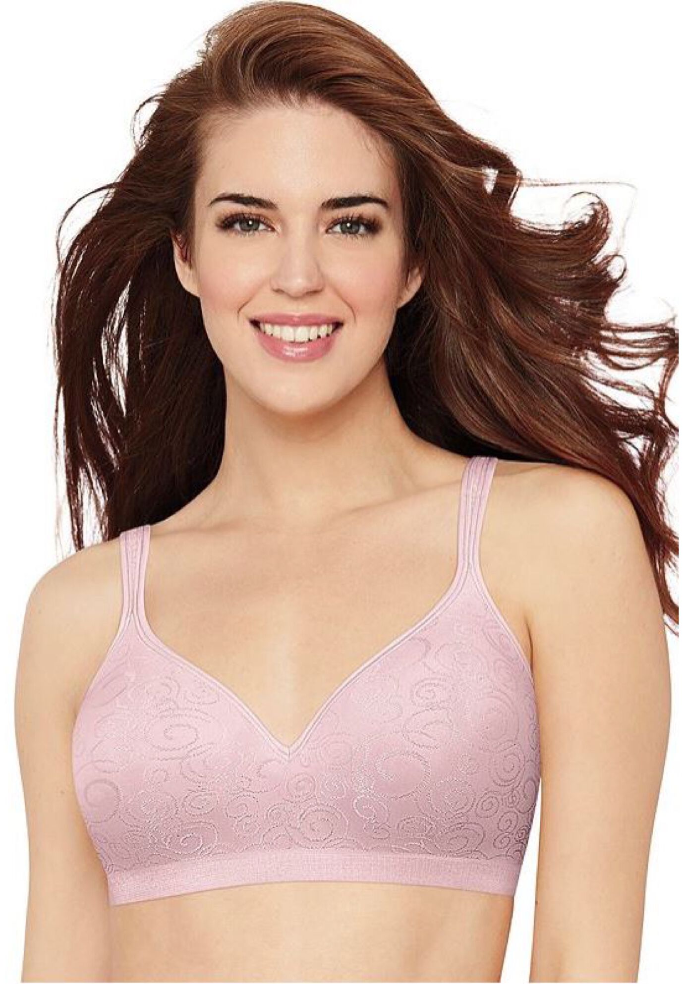 Comfort Revolution Wire Free Bra DF3463, HUSH PINK SWIRL, hi-res image number 0