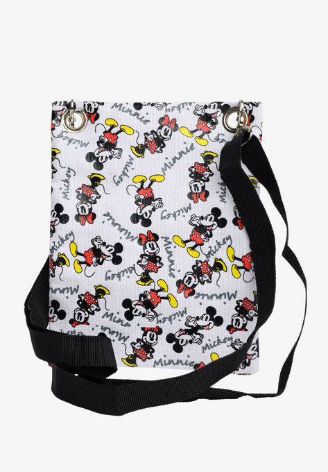 Mickey & Minnie Mouse Poses Passport Bag Travel Crossbody Purse White, , alternate image number null