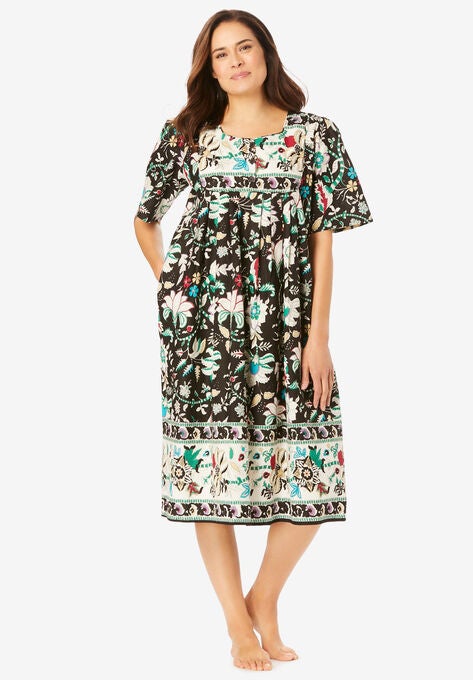 Mixed Print Short Lounger, BLACK VINE, hi-res image number null