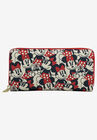 Loungefly x Disney Women's Mickey & Minnie Mouse Zip Around Wallet Navy, , on-hover image number 1