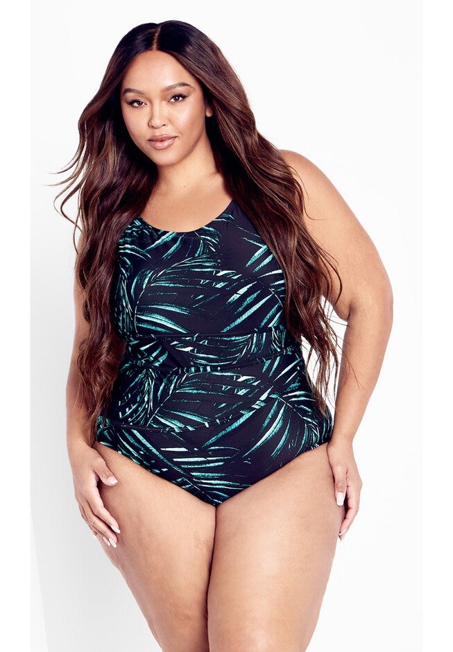 Tropics Print 1 Piece, AQUA PRINT, alternate image number null