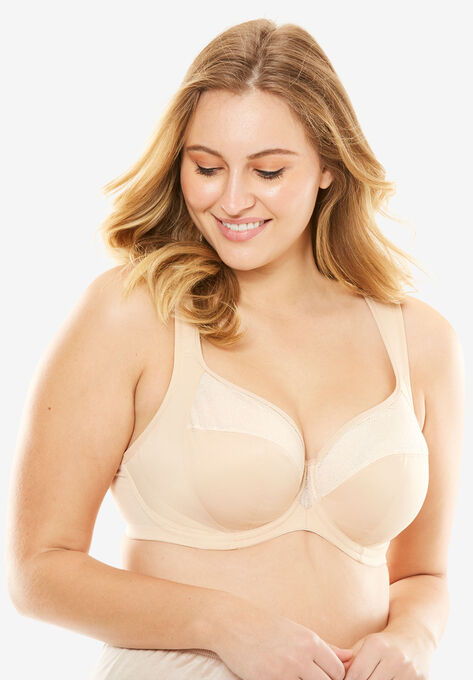 Heather Banded Underwire Bra 6060, SAND, hi-res image number null
