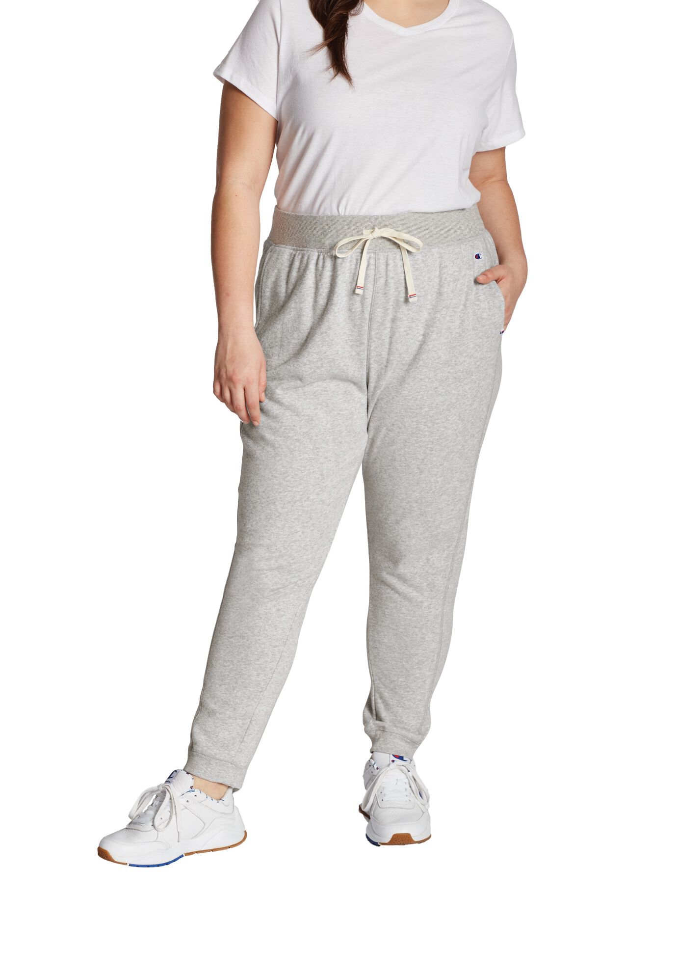 Women's Plus French Terry Joggers , OXFORD GRAY, hi-res image number 0