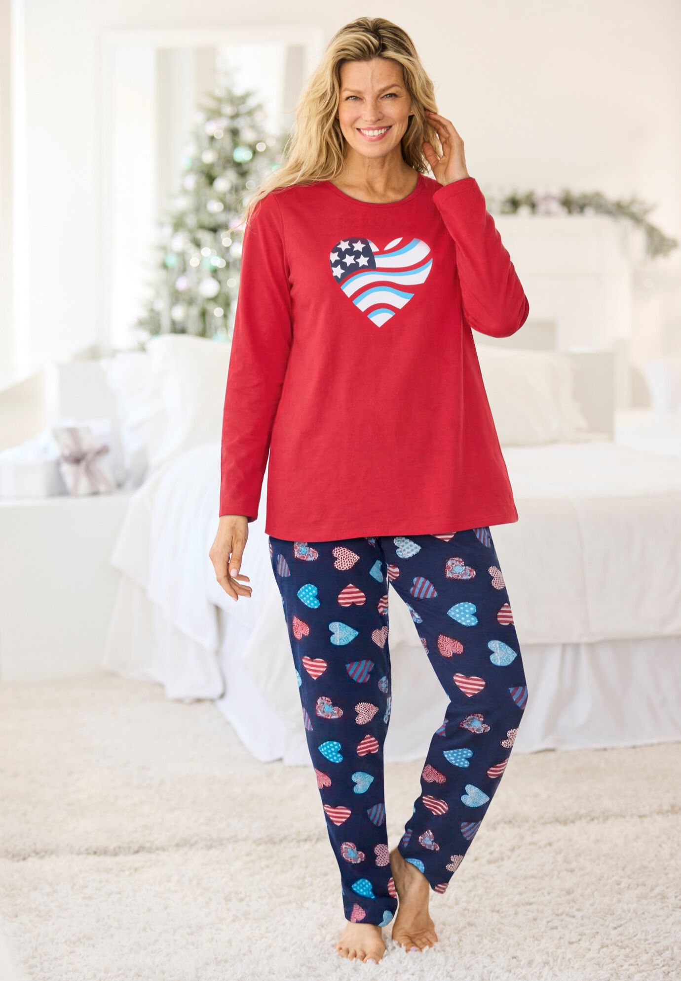 Long Sleeve Knit PJ Set, , alternate image number 5