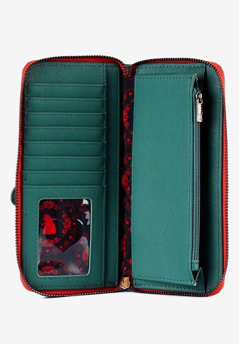 Loungefly X Disney Zip Around Wallet Queen Of Hearts Alice In Wonderland, , alternate image number null