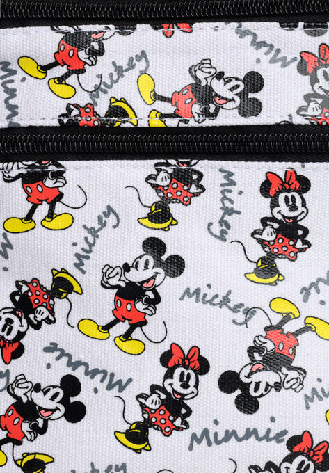 Mickey & Minnie Mouse Poses Passport Bag Travel Crossbody Purse White, , alternate image number null