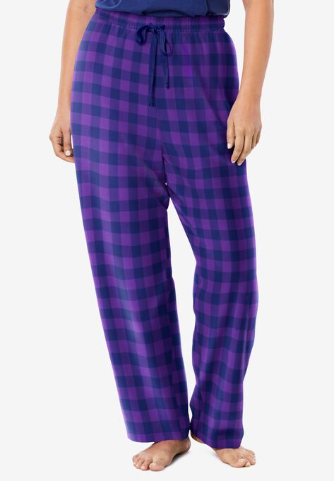 Cotton Flannel Pants , PLUM BURST PLAID, hi-res image number null